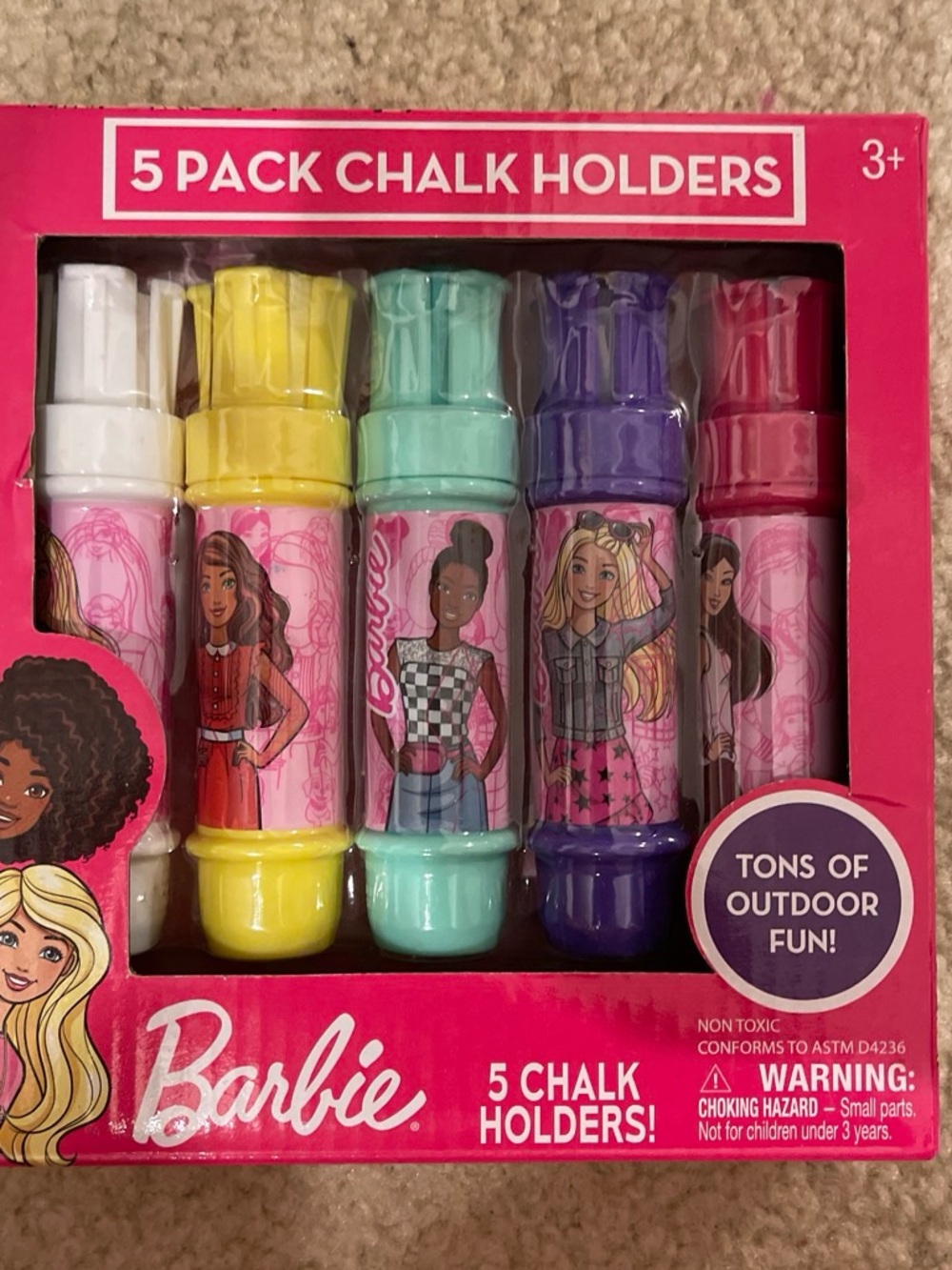Barbie Chalk Holders in White, Yellow, Mint, Purple, Pink